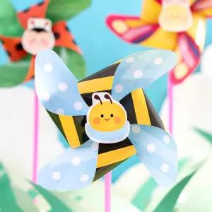 빙글빙글 봄 곤충 바람개비 스티커 만들기 atJ3+5Sgf