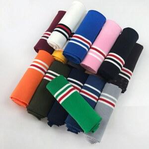 흰천 14x80cm 니트 골지 커프스 원단 두꺼운 무지 스트레치 네크 라인 봉제 의류 액세서리 재킷 야구 유니폼