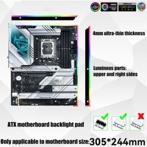 데스크탑 PC MOD 마더보드 백라이트 패널 2개/팩 MATX/ATX M/B 광공해 5V ARGB LED 스트립