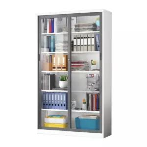 공간분리책장 수납함 유리 서재용 사물함 수납장 0.6m x 1.8m 유리문 잠금장치