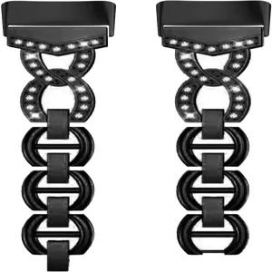 핏비트 차지 6 / 5용 아바넨 크리스탈 합금 밴드 블링 조절 가능한 여성용 중공 조각 경량 손목 스트랩