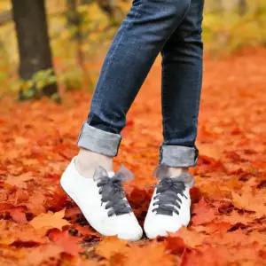 쉬폰 넓은 신발끈 리본 운동화끈 포인트