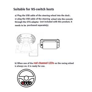 레이싱 시뮬레이터 스티어링 휠 진동 컨트롤러 게임 휠 닌텐도 호환 스위치 엑스박스 원 360 PS4 PC용