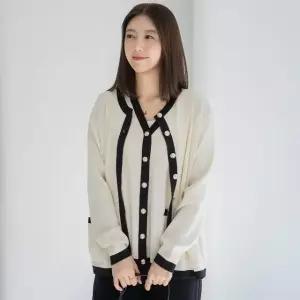 엄마옷 마담4060 니트배색나시가디건세트 -QSET2602003-