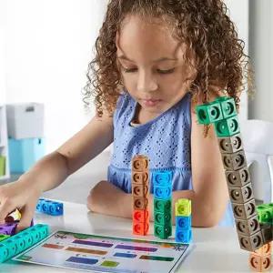 5세-7세 수학 큐브 공룡 블록100P STEM 첫교구 1학년 학교 완구 방과후 초등생 체험