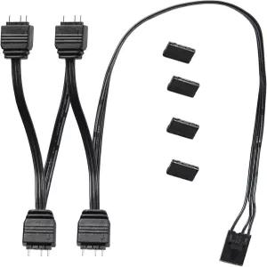 커세어 커맨더 코어 및 iCUE XT용 GBAuto 4핀 RGB 어댑터 대 3핀 ARGB - 1~4개의 스플리터 확장 케이블을