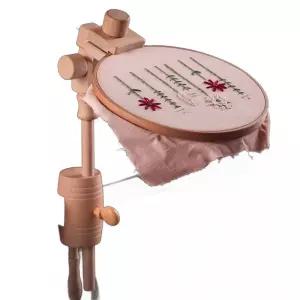 프랑스 자수 수틀 테이블 원목 바느질 자수틀 거치대 고정