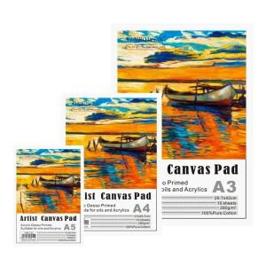 아티스트 페인팅 캔버스 패드 280 GSM 100% 코튼 10 장 종이 유화 스케치북 보드, 미술 학생용 A4/A5