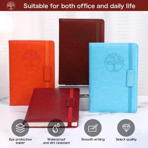 고급 A5 PU 가죽 스트랩 비즈니스 다이어리 | 200페이지+휴대용 디자인 여행, 사무실 및 학생에게 적합