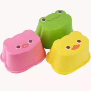 어린이 목욕의자 캐릭터 동물 낮은 플라스틱 유아의자 욕실 화장실 좌식 손빨래