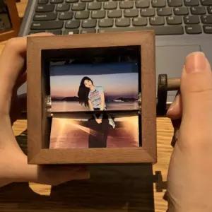 포토플립 박스 애니메이션 월넛 기념일 선물 커플 이벤트 엘범 오르골 사진