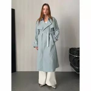 [하프클럽/바스카라]바스카라 벨티드 나일론 트렌치 코트 (3colors)