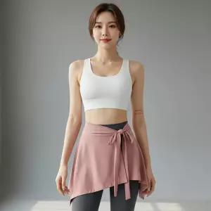 여자 사계절 애슬레저 힙커버 스커트