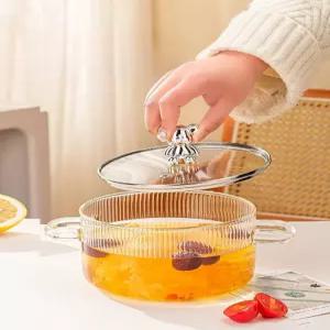 내열 투명 유리냄비 주방 가스렌지 양수 고온 인덕션 열탕 수프 직화냄비 가정용 부엌