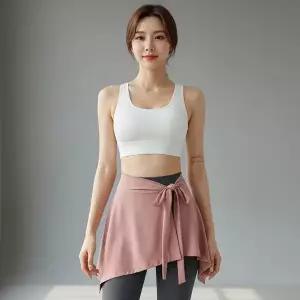 [하프클럽/]여자 시즌리스 힙커버 애슬레저 스커트