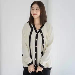 [마담4060]엄마옷 마담4060 니트배색나시가디건세트 중년여성 데일리 세트 -RSET2602003-