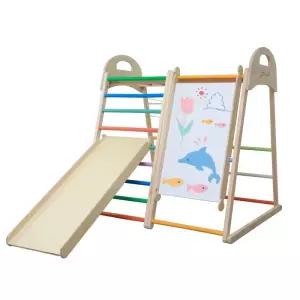 원목 정글짐 놀이터 실내 키즈카페 미끄럼틀 놀이시설 원목프레임미끄럼틀그네판A