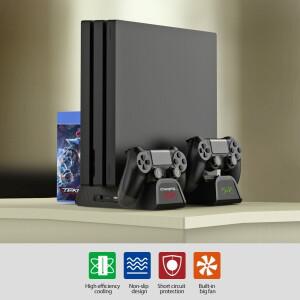 PS4/PS4 Slim/PS4 Pro호환  냉각 팬이  PS4 스탠드 컨트롤러 충전기  12개 게임포함 Playstation 4 스테이