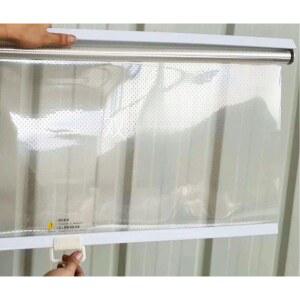 쇼케이스 롤스크린 가림막 냉장고 화이트 투명 블라인드 스트립 맞춤 손잡이 편의점
