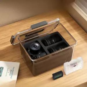 카메라 방습 박스 렌즈 보관함 방진 가방 습도계 카드 제습제 4중 충격 방지 B