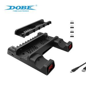 PS4 슬림/프로/PS4 콘솔호환  다기능 쿨링 스테이션 TP4-19076 듀얼 컨트롤러 포트  10개 게임 슬롯이  수