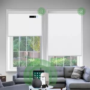 윈도우용 태양광 패널 무선 스마트 블라인드가 장착된 원격 암막 냉각 자동 그늘막 맞춤형 전기 블라인드
