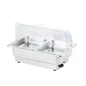 체이핑디쉬 스텐 사각 업소용 호텔 뷔페 전기 보온 워머