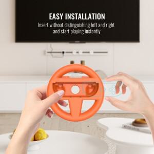 스위치 2 조이콘용 호환 게임 악세사리 NS 컨트롤러 그립 레이싱 휠 게임패드