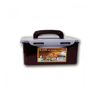 쿨맥시 김치 반찬 밀폐용기 핸들형 투명 저장통