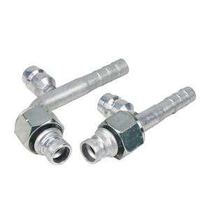 자동 에어컨 호스 알루미늄 조인트 암, R134a 밸브 포함, 자동차 A/C 파이프라인 유지 보수 액세서리, #6 #