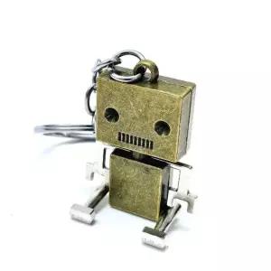 키홀더 가방 로봇 인형 우정 인형 커플 귀여운 골드