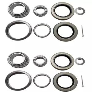 (2세트) 웨스턴프라임 트레일러 허브 휠 베어링 키트 25580 LM67048 그리스 씰 10-36 및 10-10