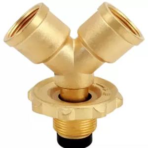 프로판 LPG 2구 분배기 어댑터 캠핑용 연결 커넥터 실린더 변환기 버너 분할기