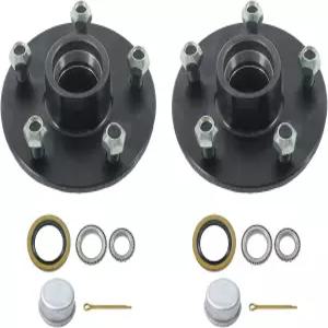 GXYWADY 2 세트 5인치 트레일러 허브 키트 베어링 교체 포함 3500파운드 84 스핀들 (5개/세트)