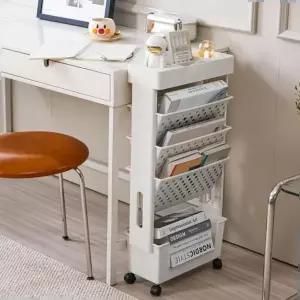 바퀴달린책꽂이 북트롤리 5단 이동식책장