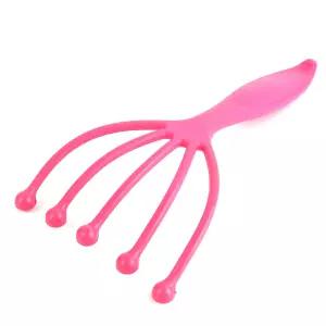 홈케어용 셀프 두피 마사지기 지압 롤러 5구 헤어 브러쉬