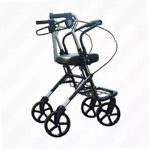 노인용 할머니 보조기 실버카 겸용 보행 카트 휴대용 접이식 쇼핑 4륜 의자