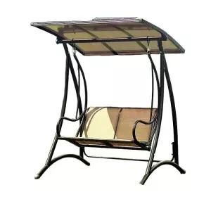 야외 그네 의자 철제 2인용 정원 테라스 발코니 흔들