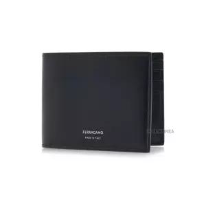[라벨루쏘] [페라가모] SS26 남성 로고 클래식 반지갑 66 1325 NERO 0770089
