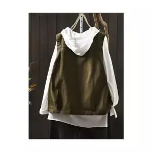 여성용 조끼 순면 카고풍 캐주얼 야상 레이어드 나시 CH1