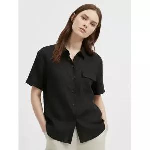 [하프클럽/샵앤]여성 카라넥 쿨링  반팔 루즈핏 블라우스 셔츠 NARU-WBL-21084-