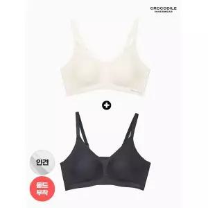 [하프클럽/ 이너웨어]라이크라 인견쉘론 스트랩 심리스브라 2종 오트밀 블