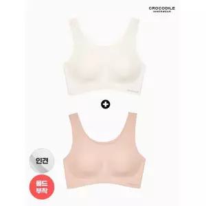 [하프클럽/ 이너웨어]라이크라인견쉘론 U넥 심리스브라 2종 오트밀 베이지