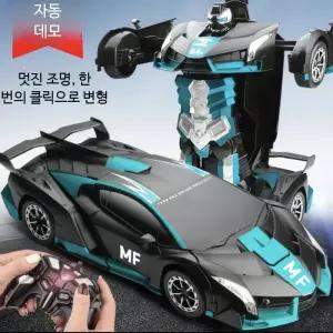 원격 제어 변형 자동차 충전식 전동 레이싱카 금강 로봇 아기 남녀 들 차 장난감 선물