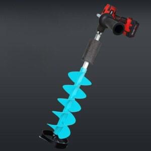 얼음 전동 드릴 비트 빙어낚시 구멍 기 땅파는 파종기 오거 이중날 세트 접지 기리