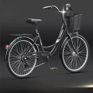 출퇴근용 클래식 24인치 단일 26인치 자전거 바구니 22인치 속도 여성용