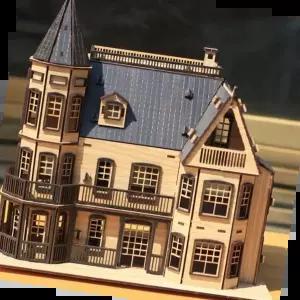 DIY미니어처하우스 로렐 타운홈 블랙 조립장난감 조립완구세트