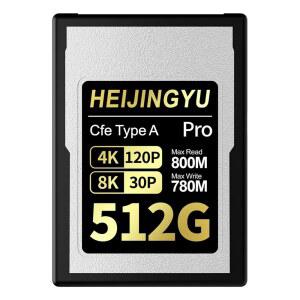 헤이징유 512GB CF Express 타입 A 고성능 메모리 카드 전문가 등급, 최대 800MB/s 읽기 속도 및 780MB/s 쓰기 속도, 4K 120P, 8K 30P 녹화용 소니 알파 FX 카메라용
