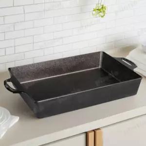 롯지 무쇠 사각팬 (3X33cm) 베이킹팬 오븐 캐서롤