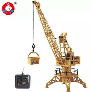 남자 공사 차량 모델 크레인 장난감 중공 6채널 원격 제어 크레인 타워 전동 크레인 일체형 대리 발송